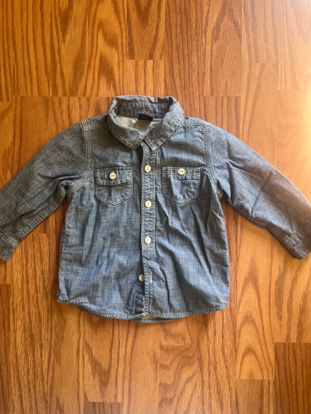 GAP Light Blue Chambray Button-Up Jacket